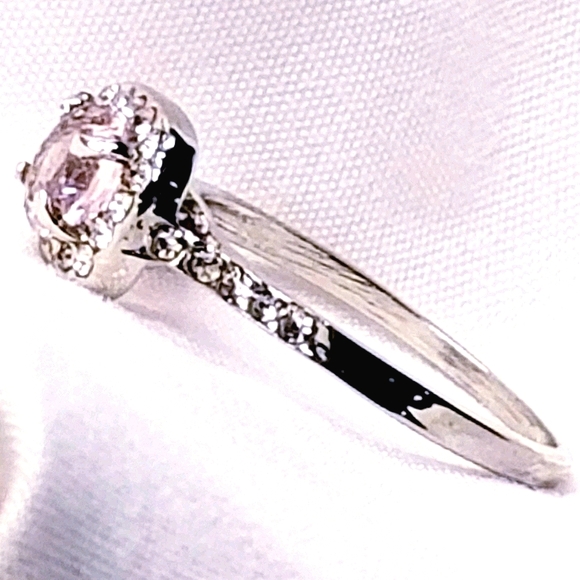 Sparkling Pink Sapphire & Diamond Ring Sz 6 & 8 - Picture 4 of 5